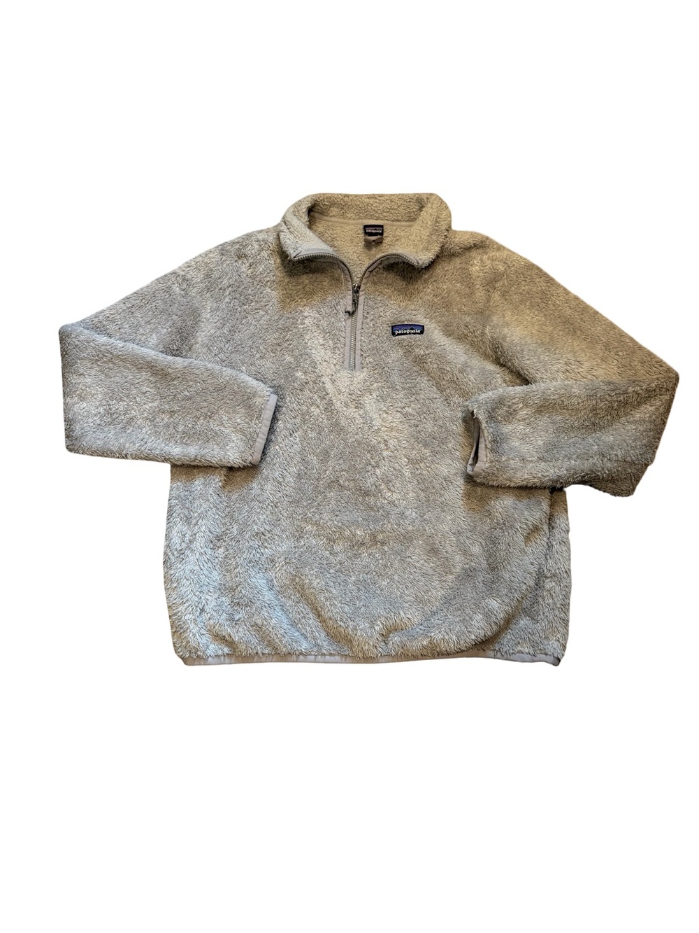 Patagonia Half-Zip Sherpa Fleece Pullover - Light Gray